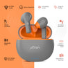 pTron Bassbuds NX in Ear TWS Earbuds, TruTalk AI-ENC Calls, 32Hrs Playtime, 13mm Drivers, Bluetooth 5.3 Wireless Headphone, Voice Assistant, Type-C Fast Charging & IPX5 Water Resistant (Grey)