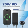 pTron Dynamo Surge 20000mAh 22.5W Fast Charging Power Bank, Supports VOOC/Wrap/Dash USB Charging, 20W PD Fast Charging, 3 Outputs, 1 Input & Multiple Layers of Protection (Black)