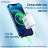 pTron Volta FC20 27W Type-C PD Fast Charging Charger, Compatible for iPhone 14/13/12/11/X/8 & Other Type C Enabled Devices, Single Port, Power Delivery Compatible Adapter & BIS Certified (White)