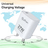 pTron Volta FC20 27W Type-C PD Fast Charging Charger, Compatible for iPhone 14/13/12/11/X/8 & Other Type C Enabled Devices, Single Port, Power Delivery Compatible Adapter & BIS Certified (White)
