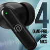 pTron Zenbuds Evo X1 Max in-Ear TWS Earbuds, 200 Hours Playtime, Emergency Power Bank, Quad Mic ENC Calls, 13mm Driver, 40ms Low Latency, BT5.3 Wireless Headphone, Type C Fast Charging (Black)