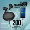 pTron Zenbuds Evo X1 Max in-Ear TWS Earbuds, 200 Hours Playtime, Emergency Power Bank, Quad Mic ENC Calls, 13mm Driver, 40ms Low Latency, BT5.3 Wireless Headphone, Type C Fast Charging (Black)