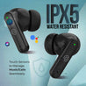 pTron Zenbuds Evo X1 Max in-Ear TWS Earbuds, 200 Hours Playtime, Emergency Power Bank, Quad Mic ENC Calls, 13mm Driver, 40ms Low Latency, BT5.3 Wireless Headphone, Type C Fast Charging (Black)