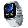 pTron Reflect Callz 2.01" Smartwatch with Bluetooth Calling, Full Touch Square Display, 600 NITS, Functional Crown, 100+ Watch Faces, HR, SpO2, 5 Days Battery Life & IP68 (Silver & Grey)