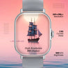 pTron Reflect Callz 2.01" Smartwatch with Bluetooth Calling, Full Touch Square Display, 600 NITS, Functional Crown, 100+ Watch Faces, HR, SpO2, 5 Days Battery Life & IP68 (Silver & Grey)