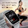 pTron Reflect Callz 2.01" Smartwatch with Bluetooth Calling, Full Touch Square Display, 600 NITS, Functional Crown, 100+ Watch Faces, HR, SpO2, 5 Days Battery Life & IP68 (Silver & Grey)