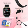 pTron Reflect Callz 2.01" Smartwatch with Bluetooth Calling, Full Touch Square Display, 600 NITS, Functional Crown, 100+ Watch Faces, HR, SpO2, 5 Days Battery Life & IP68 (Gold & Black)