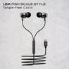 pTron Boom Play In-Ear Type C Wired Headphones with Mic, 10mm Drivers for Immersive Audio, 1.2m Fish Scale Style Tangle-free Cable, In-line Controls, Metal Buds, Snug-fit & Wide Compatibility (Black)