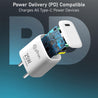 pTron 25W Type C Mobile Charger Superfast Charging Compatible for Samsung S20 FE/S20+/S21/S21+/S21 FE/S21 Ultra/S22/S23/M14 5G/M15/M32/M33 5G/M34/A05/A15/A35/PPS PD - Volta FC19 with 1m Cable (White)