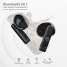 pTron Bassbuds Fute TWS Earbuds with Mic, Bluetooth V5.1 Wireless Headphones, 13mm Driver, 25Hrs Playtime, Snug-Fit In-Ear Buds, Touch Control, Voice Assistant & Type C Fast Charging (Pearl Black)