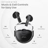pTron Bassbuds Fute TWS Earbuds with Mic, Bluetooth V5.1 Wireless Headphones, 13mm Driver, 25Hrs Playtime, Snug-Fit In-Ear Buds, Touch Control, Voice Assistant & Type C Fast Charging (Pearl Black)