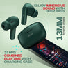 pTron Bassbuds Joy in-Ear Wireless Earbuds, Immersive Sound, 32Hrs Playtime, Clear Calls TWS Earbuds, Bluetooth V5.1 Headphone, Type-C Fast Charging, Voice Assist & IPX4 Water Resistant (Green)