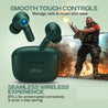 pTron Bassbuds Duo in-Ear Wireless Earbuds, Immersive Sound, 32H Playtime, Clear Calls TWS Earbuds, Bluetooth V5.1 Headphone, Type-C Fast Charging, Voice Assistant & IPX4 Water Resistant (Green)