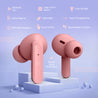 pTron Bassbuds Duo In-Ear Wireless Earbuds, Immersive Sound, 32Hrs Playtime, Clear Calls TWS Earbuds, Bluetooth V5.1 Headphone, Type-C Fast Charging, Voice Assist & IPX4 Water Resistant(Light Pink)