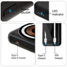 pTron Dynamo Quanta 10000mAh 22.5W Nano Power Bank, 15W Wireless MagSafe Charging, Compact Size Fast Charging, 20W PD Fast Charging, Built-in Cables, 3 Output Ports & BIS Certified (Black)