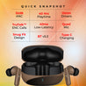 pTron Zenbuds 1 V2 ANC Bluetooth in Ear Earbuds 32Db Quietsound Tech,13Mm Hyperdrivers with 4D Panaromic Audio,4 Quadpro ANC Mics,40Ms Low Latency Game/Music Modes,Bluetooth V5.3 (Brown)