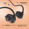 pTron Tangent Impulse Safebeats Open Ear Wireless Headphones with Mic, 10H Playtime, Designed for Ear Health & Comfort, Bluetooth V5.3, Dual Device Pairing & Type-C Fast Charging (Active Black)