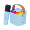 pTron Fusion Tunes 10W Mini Bluetooth Speaker with Wireless Karaoke Mic, 8Hrs Playtime, Vivid RGB Lights, Voice Effects, Multi-Play Modes BT5.1/TF Card & Type-C Charging Port (Blue)