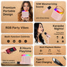 pTron Fusion Tunes 10W Mini Bluetooth Speaker with Wireless Karaoke Mic, 8Hrs Playtime, Vivid RGB Lights, Voice Effects, Multi-Play Modes BT5.1/TF Card & Type-C Charging Port (Light Pink)