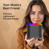 pTron Fusion Tunes 10W Mini Bluetooth Speaker with Wireless Karaoke Mic, 8Hrs Playtime, Vivid RGB Lights, Voice Effects, Multi-Play Modes BT5.1/TF Card & Type-C Charging Port (Black)