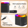 pTron Fusion Tunes 10W Mini Bluetooth Speaker with Wireless Karaoke Mic, 8Hrs Playtime, Vivid RGB Lights, Voice Effects, Multi-Play Modes BT5.1/TF Card & Type-C Charging Port (Black)