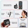 pTron Bassbuds Joy In-Ear TWS Earbuds with Stereo Sound, 34Hrs Playtime, Stereo Calls, Bluetooth V5.3 Headphone with Quick Pairing, Touch Control, Voice Assist, Type C Charging & IPX4 (Black)