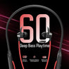 pTron Tangent Sports In-Ear Wireless Neckband with 60Hrs Playtime, AI-ENC Calls, 40ms Game Mode, HD Mic, BT5.2 Headphone, Deep Bass, Dual Device Pairing, Type-C Charge & Voice Assist (Jet Black & Red)
