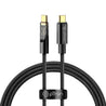 pTron Solero 80W Type-C to Type-C Fast Charging USB Cable, Compatible with Samsung, OnePlus, Oppo, Vivo,Xiaomi & Other Devices, Unbreakable Nylon Braid & 480Mbps Data Sync Speed (1m, Jet Black)