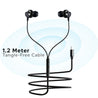 pTron Boom Buddy in-Ear Wired Earphones with Mic, Type-C Audio Connector, Immersive Stereo Sound with Deep Bass, 14mm Large Dynamic Drivers & 1.2M Nylon Braided Cable (Jet Black)