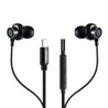 pTron Boom Buddy in-Ear Wired Earphones with Mic, Type-C Audio Connector, Immersive Stereo Sound with Deep Bass, 14mm Large Dynamic Drivers & 1.2M Nylon Braided Cable (Jet Black)
