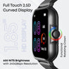 pTron Pulsefit Vibe Smartwatch with 1.85" Full Touch Display, Bluetooth Calling, 600 NITS, Digital Crown, 100+ Watch Faces, HR, SpO2, Sports Mode, Voice Assistant, 5 Days Battery Life & IP68 (Black)