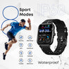 pTron Pulsefit Vibe Smartwatch with 1.85" Full Touch Display, Bluetooth Calling, 600 NITS, Digital Crown, 100+ Watch Faces, HR, SpO2, Sports Mode, Voice Assistant, 5 Days Battery Life & IP68 (Black)