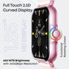 pTron Pulsefit Vibe Smartwatch with 1.85" Full Touch Display, Bluetooth Calling, 600 NITS, Digital Crown, 100+ Watch Faces, HR, SpO2, Sports Mode, Voice Assistant, 5 Days Battery Life & IP68 (Pink)