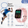 pTron Pulsefit Vibe Smartwatch with 1.85" Full Touch Display, Bluetooth Calling, 600 NITS, Digital Crown, 100+ Watch Faces, HR, SpO2, Sports Mode, Voice Assistant, 5 Days Battery Life & IP68 (Pink)