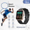 pTron Pulsefit Vibe Smartwatch with 1.85" Full Touch Display, Bluetooth Calling, 600 NITS, Digital Crown, 100+ Watch Faces, HR, SpO2, Sports Mode, Voice Assistant, 5 Days Battery Life & IP68 (Gold)