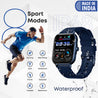 pTron Pulsefit Vibe Smartwatch with 1.85" Full Touch Display, Bluetooth Calling, 600 NITS, Digital Crown, 100+ Watch Faces, HR, SpO2, Sports Mode, Voice Assistant, 5 Days Battery Life & IP68 (Blue)
