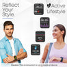 pTron Pulsefit Vibe Smartwatch with 1.85" Full Touch Display, Bluetooth Calling, 600 NITS, Digital Crown, 100+ Watch Faces, HR, SpO2, Sports Mode, Voice Assistant, 5 Days Battery Life & IP68 (Blue)