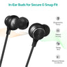 pTron Tangent Duo in Ear Wireless Headphones with Mic, 13mm Driver, Bluetooth V5.2, Dual Device Pairing, Fast Charging Type-C Wireless Neckband, Voice Assistant & IPX4 Water Resistant (Jet Black/Green)