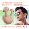 pTron Bassbuds NX in Ear TWS Earbuds, TruTalk AI-ENC Calls, 32Hrs Playtime, 13mm Drivers, Bluetooth 5.3 Wireless Headphone, Voice Assistant, Type-C Fast Charging & IPX5 Water Resistant (Brown)