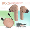 pTron Bassbuds NX in Ear TWS Earbuds, TruTalk AI-ENC Calls, 32Hrs Playtime, 13mm Drivers, Bluetooth 5.3 Wireless Headphone, Voice Assistant, Type-C Fast Charging & IPX5 Water Resistant (Brown)