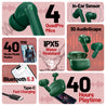 pTron Zenbuds X1 Quad Mic TWS Earbuds, 40hrs Playtime, In-Ear Sensor, TruTalk AI-ENC Calls, 40ms Movie/Music Modes, Bluetooth 5.3 Headphones, TypeC Fast Charging & IPX5 Water Resistant (Forest Green)