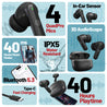 pTron Zenbuds X1 TWS Earbuds with Mic (Jet Black)