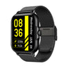 pTron Pulsefit Vibe 1.85" Square Dial Smartwatch with Bluetooth Calling, Full Touch Display, 600 NITS, Functional Crown, Full Metal Body, 100+ Watch Faces, HR, Sports Mode, 5 Days Battery Life (Black)