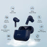 pTron Bassbuds Neo TWS Earbuds, HD Mic & TruTalk AI-ENC Calls, Immersive Sound, Game/Music Modes, 35H Playtime, in-Ear Bluetooth 5.3 Headphones, Type-C Fast Charging & IPX5 Water Resistant (Ink Blue)