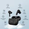 pTron Bassbuds Neo TWS Earbuds, HD Mic & TruTalk AI-ENC Calls, Immersive Sound, Game/Music Modes, 35H Playtime, in-Ear Bluetooth 5.3 Headphones, Type-C Fast Charging & IPX5 Water Resistant (Ink Black)