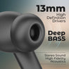 pTron Bassbuds Bliss TWS In-Ear Earbuds with 4 Quadpro Mics, 3D Audioscape, TruTalk ENC Calls, 40H Playtime, 50ms Low-Latency Game/Music Modes, BT5.3 Headphones, Type C Fast Charging & IPX5(Jet Black)