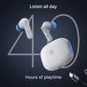 pTron Zenbuds 1 V2 ANC Bluetooth V5.3 in Ear Earbuds, 32Db Quietsound Tech, 13Mm Hyperdrivers with 4D Panaromic Audio, 4 Quadpro ANC Mics, 40Ms Low Latency Game/Music Modes & IPX5 (Snow White)