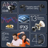 pTron Zenbuds 1 V2 ANC Bluetooth V5.3 in Ear Earbuds, 32Db Quietsound Tech, 13Mm Hyperdrivers with 4D Panaromic Audio, 4 Quadpro ANC Mics, 40Ms Low Latency Game/Music Modes & IPX5 (Jet Black)
