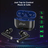 pTron Bassbuds Pixel In-Ear TWS Earbuds, HD Mic for Stereo Calls, Pristine Sound, 50ms Low Latency Movie/Gaming Modes, 35H Playtime, Bluetooth V5.1 Wireless Headphones, Touch Control & IPX4 (Pearl Black)
