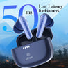 pTron Basspods Tour TWS Earbuds with 3D AudioScape, 45Hrs Playtime, TruTalk AI-ENC Calls, 50ms Low Latency Sync, BT v5.3, Type-C Fast Charging, Voice Asst. & IPX5 Water Resistant (Blue)